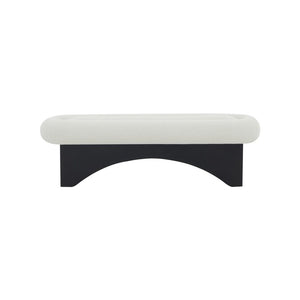 Safavieh Couture Carsen Boucle & Wood Bench, SFV5111