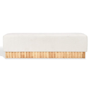 Safavieh Couture Tylie Boucle & Wood Bench, SFV5114