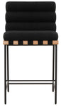 Safavieh Couture Macibella Channel Tufted Boucle Counter Stool, SFV5142 - Black