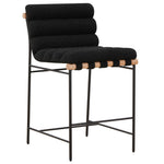 Safavieh Couture Macibella Channel Tufted Boucle Counter Stool, SFV5142 - Black