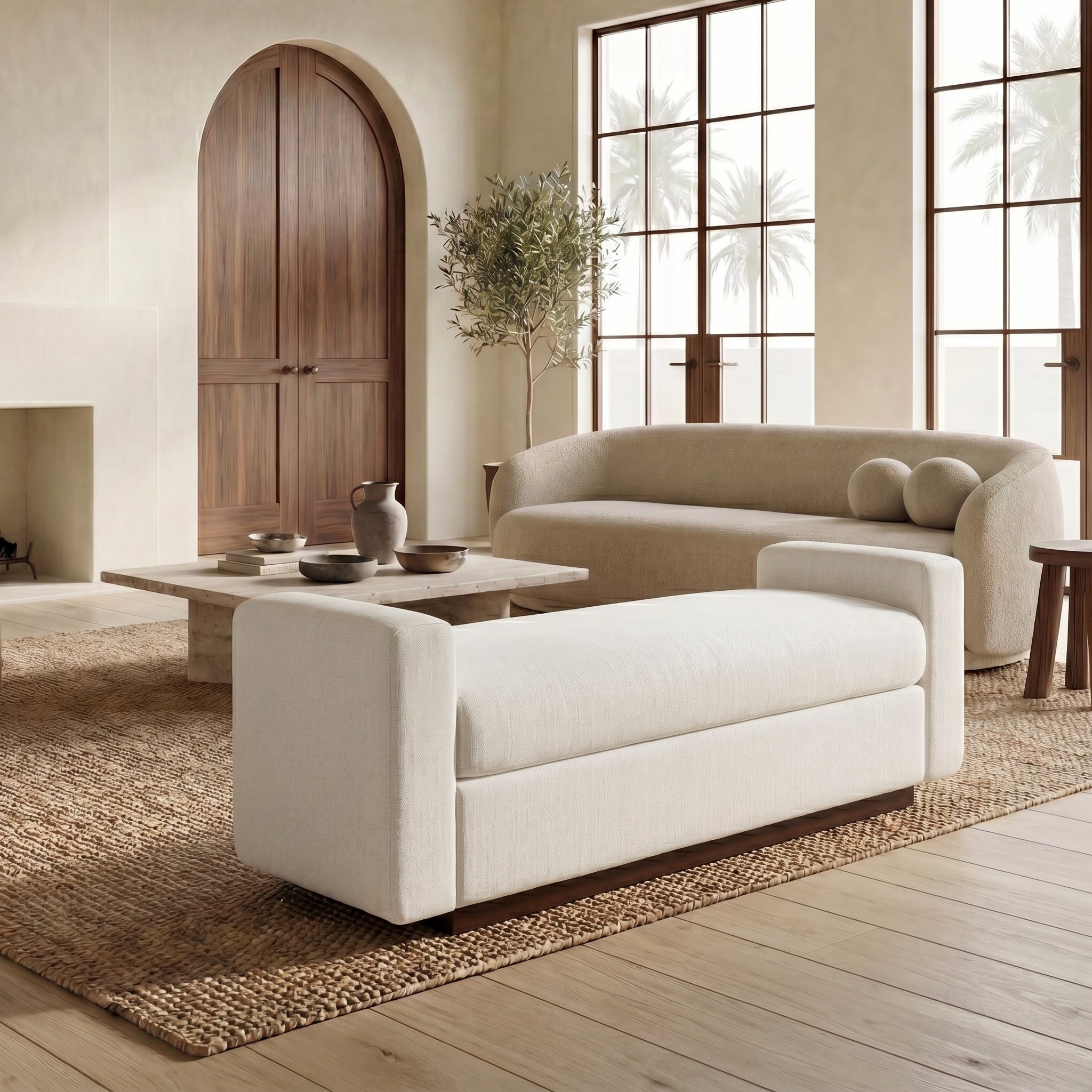 WHITE / WALNUT