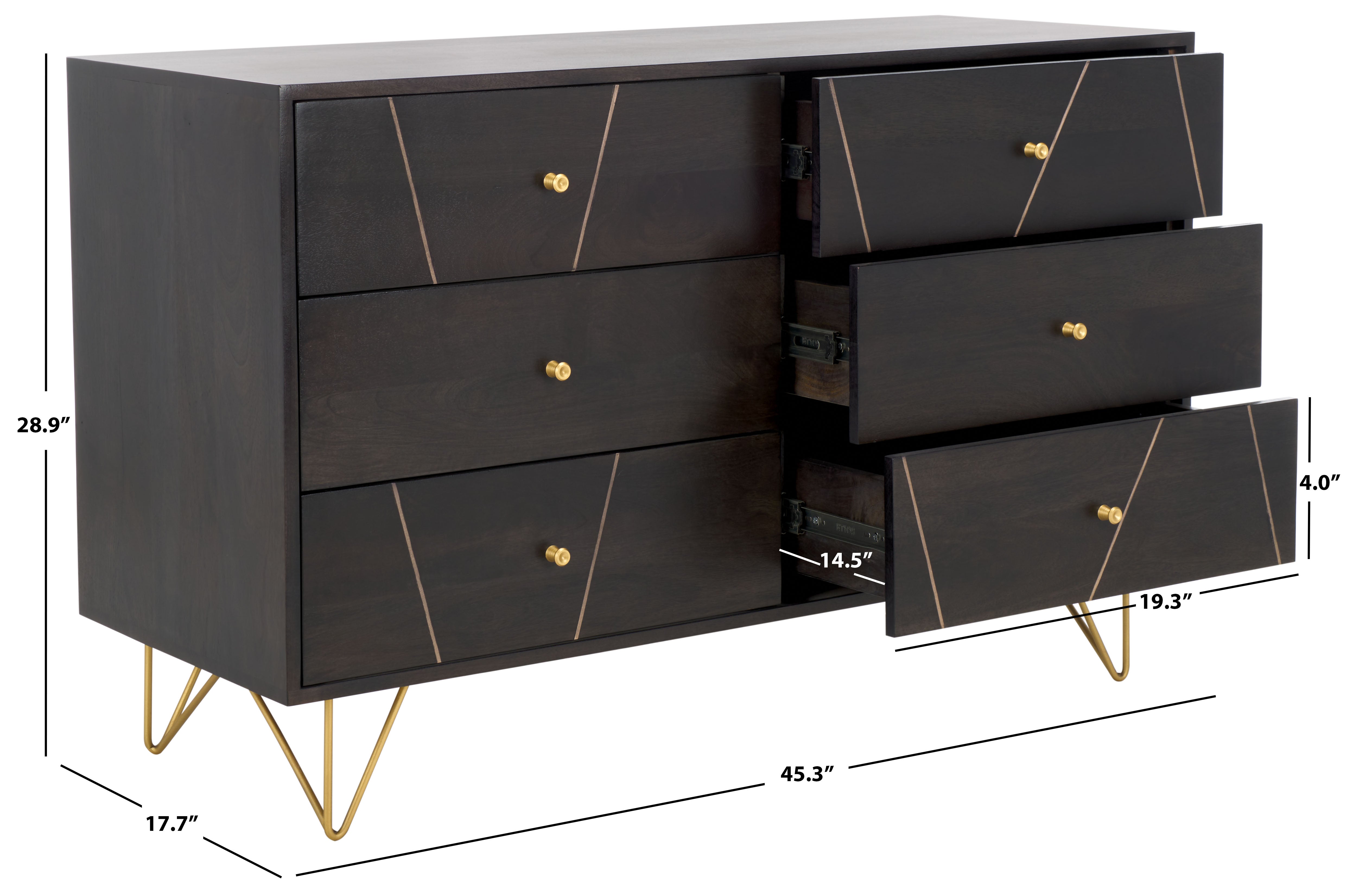 Safavieh Couture - Marigold 6 Drawer Dresser Safavieh Couture - Marigold 6 Drawer Dresser