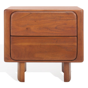 Safavieh Couture Finley 2 Drawer Wood Nightstand, SFV5750