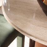 Safavieh Couture Trinsly Travertine Top Dining Table, SFV5752 - Natural / Travertine