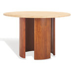 Safavieh Couture Trinsly Travertine Top Dining Table, SFV5752 - Natural / Travertine