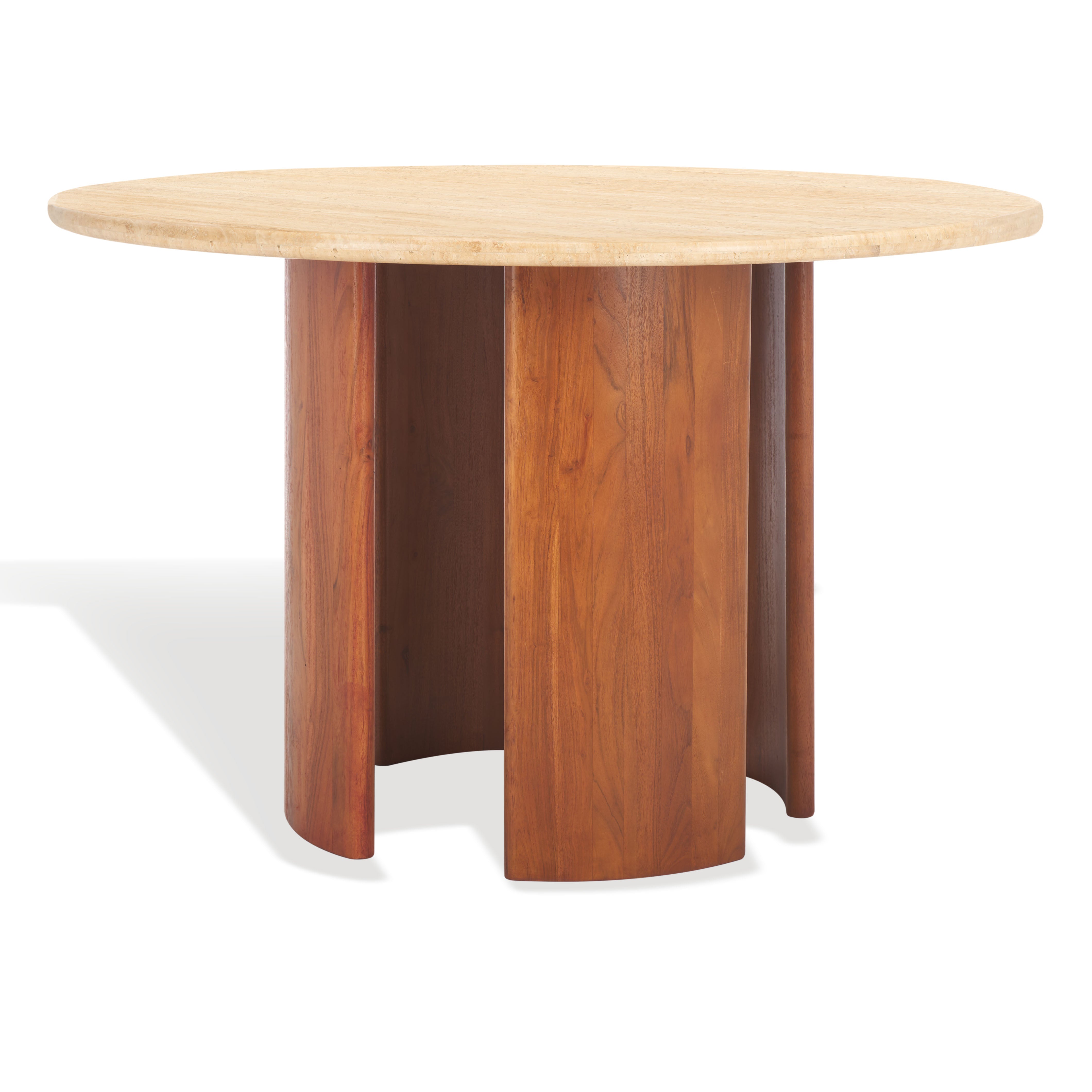 Safavieh Couture Trinsly Travertine Top Dining Table, SFV5752 - Natural / Travertine