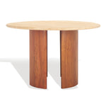 Safavieh Couture Trinsly Travertine Top Dining Table, SFV5752 - Natural / Travertine