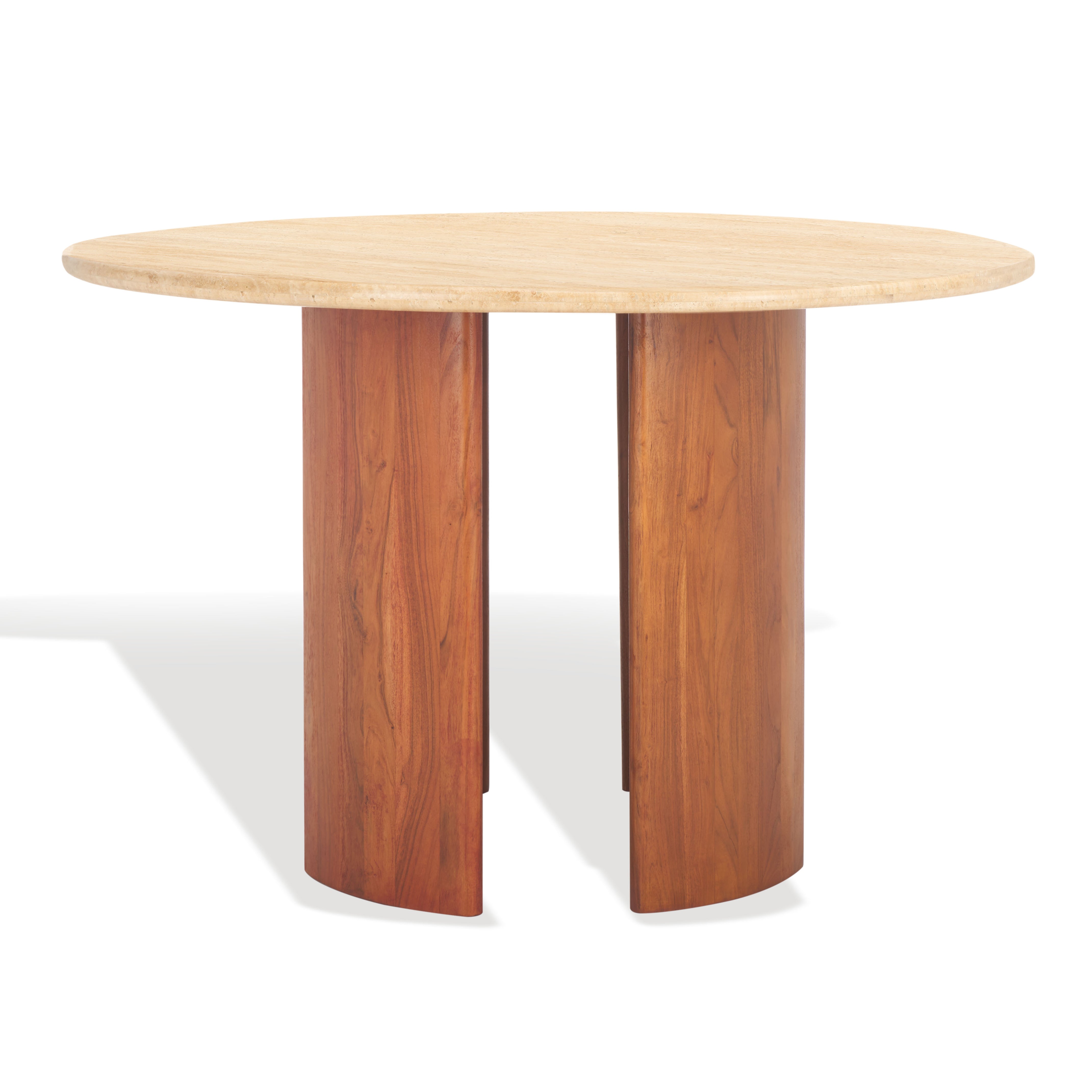 Safavieh Couture Trinsly Travertine Top Dining Table, SFV5752 - Natural / Travertine