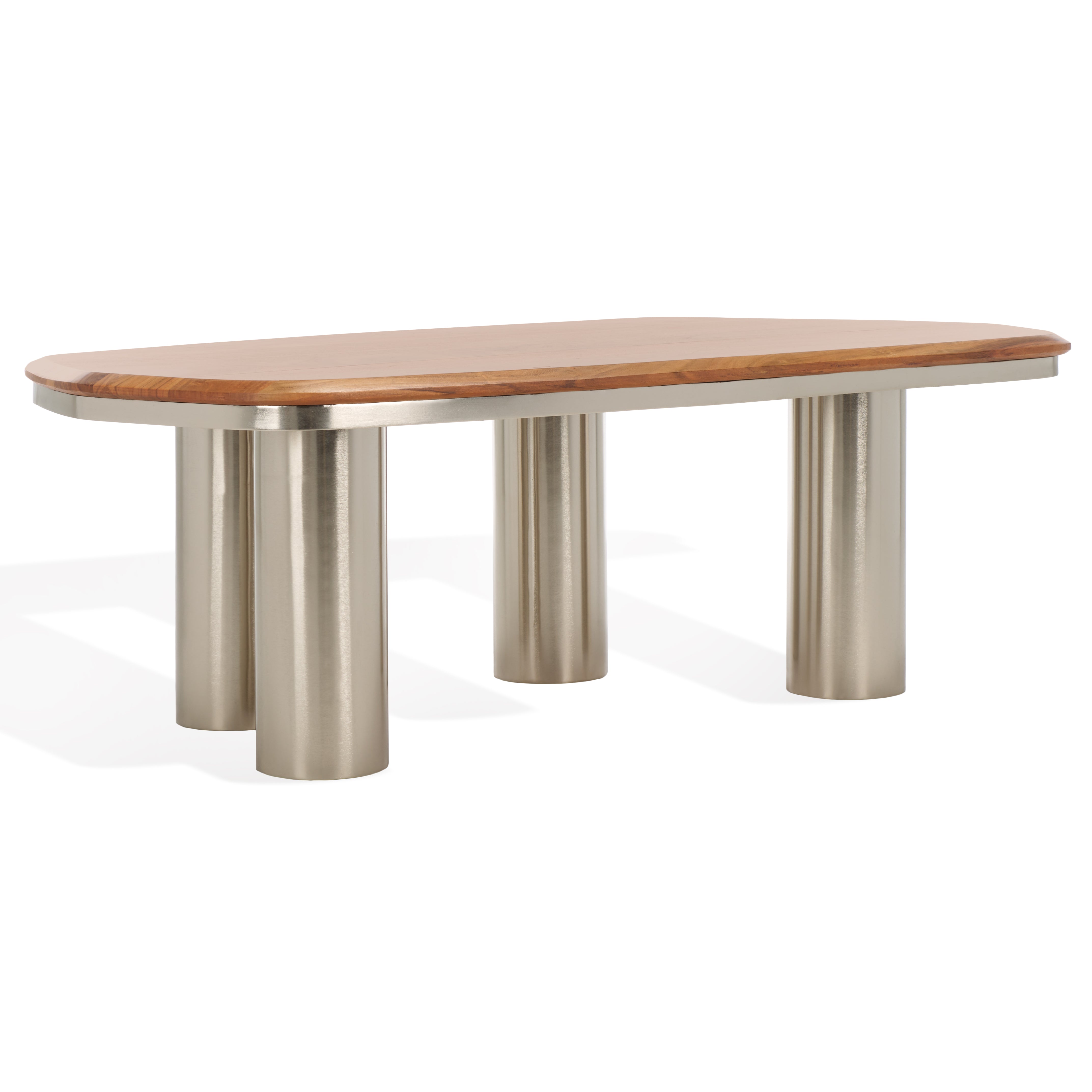 Safavieh Couture Osborn Metal Coffee Table, SFV5754 - Natural / Silver