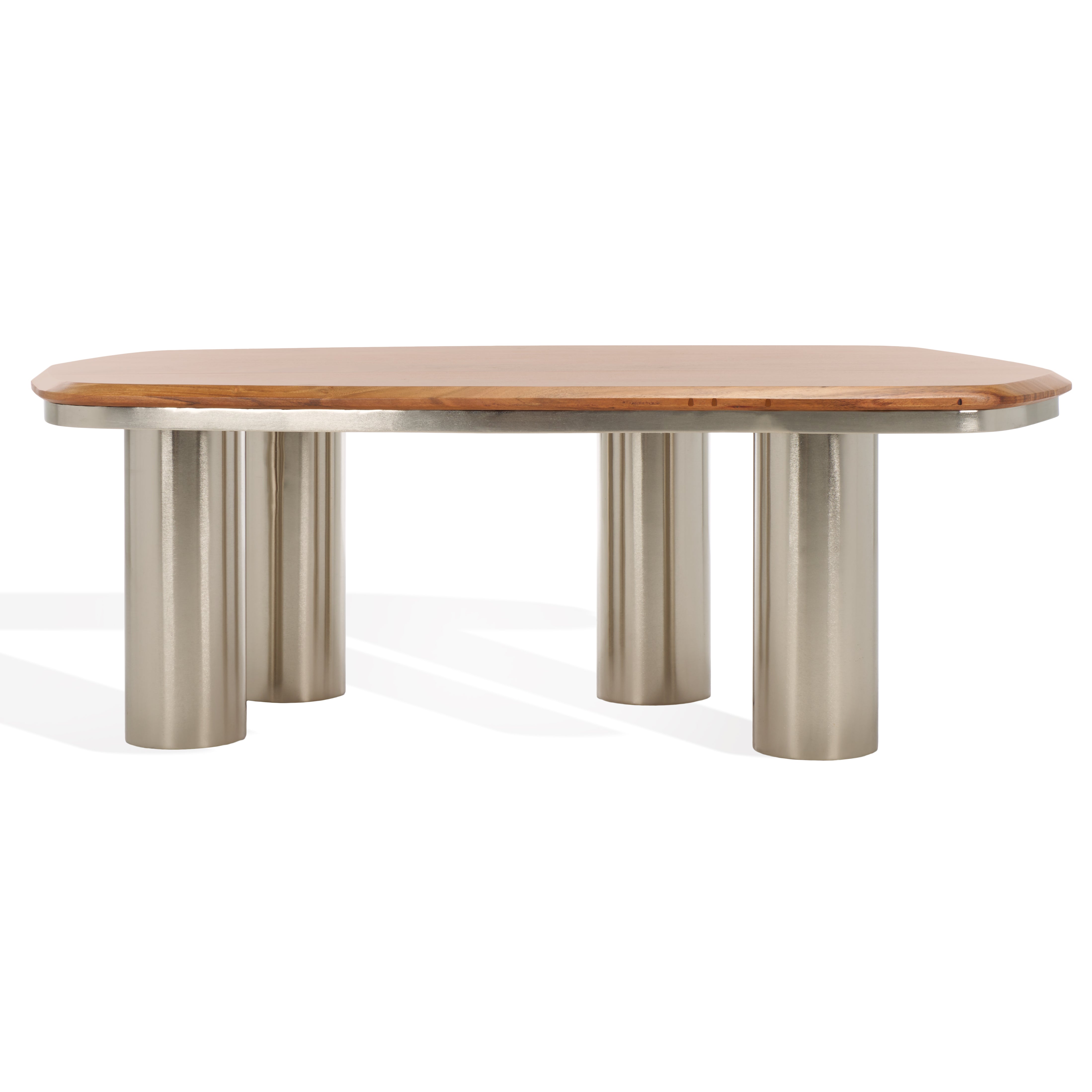 Safavieh Couture Osborn Metal Coffee Table, SFV5754 - Natural / Silver