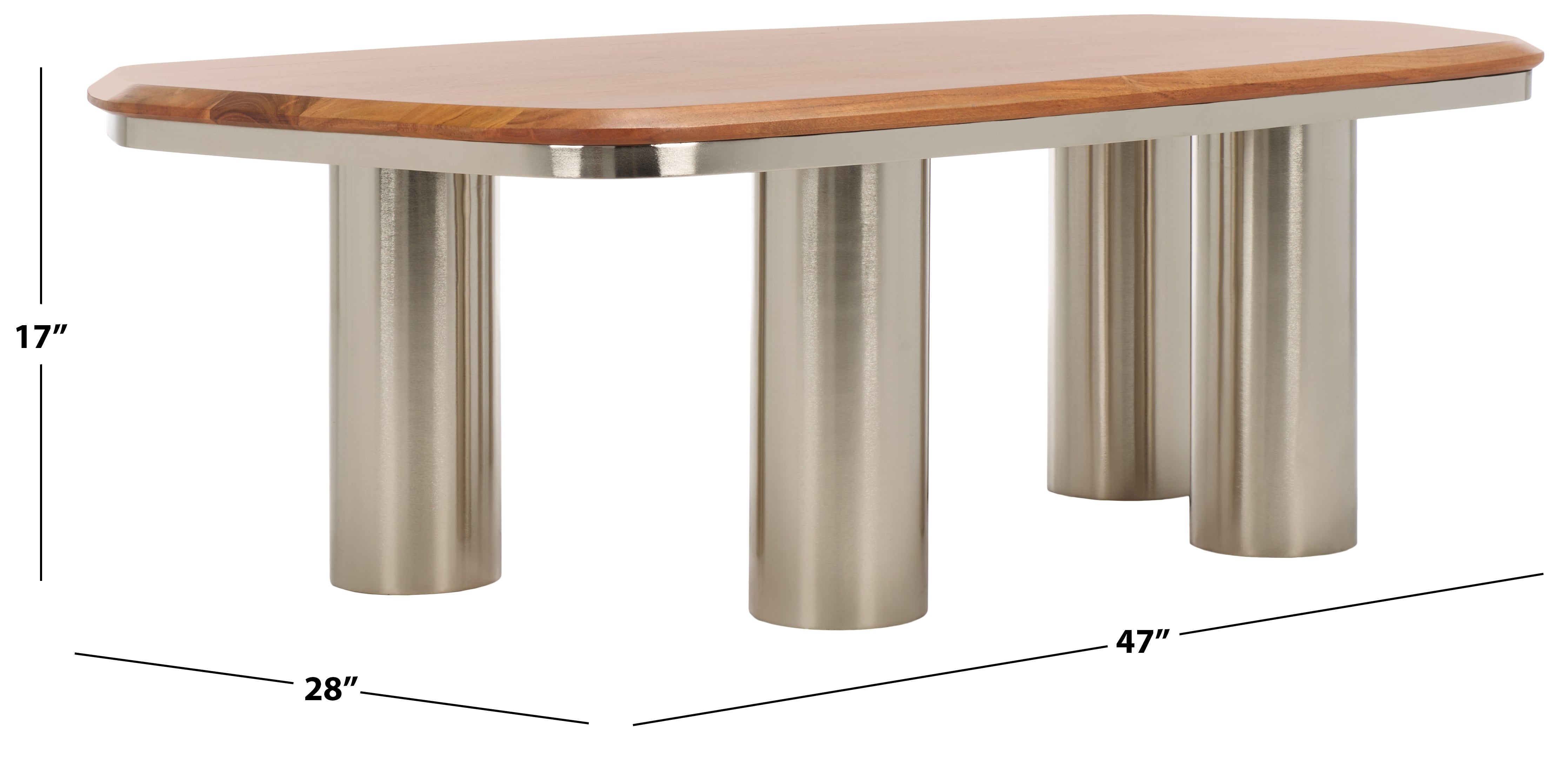 Safavieh Couture Osborn Metal Coffee Table, SFV5754 - Natural / Silver