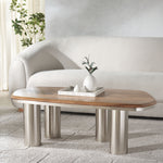 Safavieh Couture Osborn Metal Coffee Table, SFV5754 - Natural / Silver
