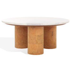 Safavieh Couture Marilynn Marble And Cork Veneer Coffee Table, SFV5757