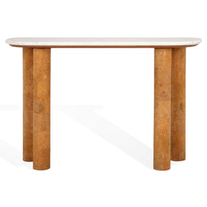 Safavieh Couture Marilynn Marble And Cork Veneer Console Table, SFV5758