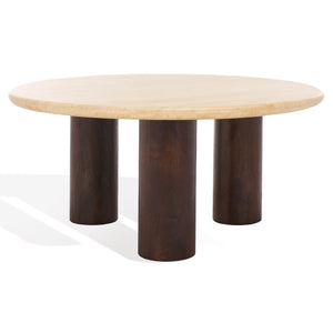 Safavieh Couture Jennamira Travertine Top Coffee Table, SFV5760