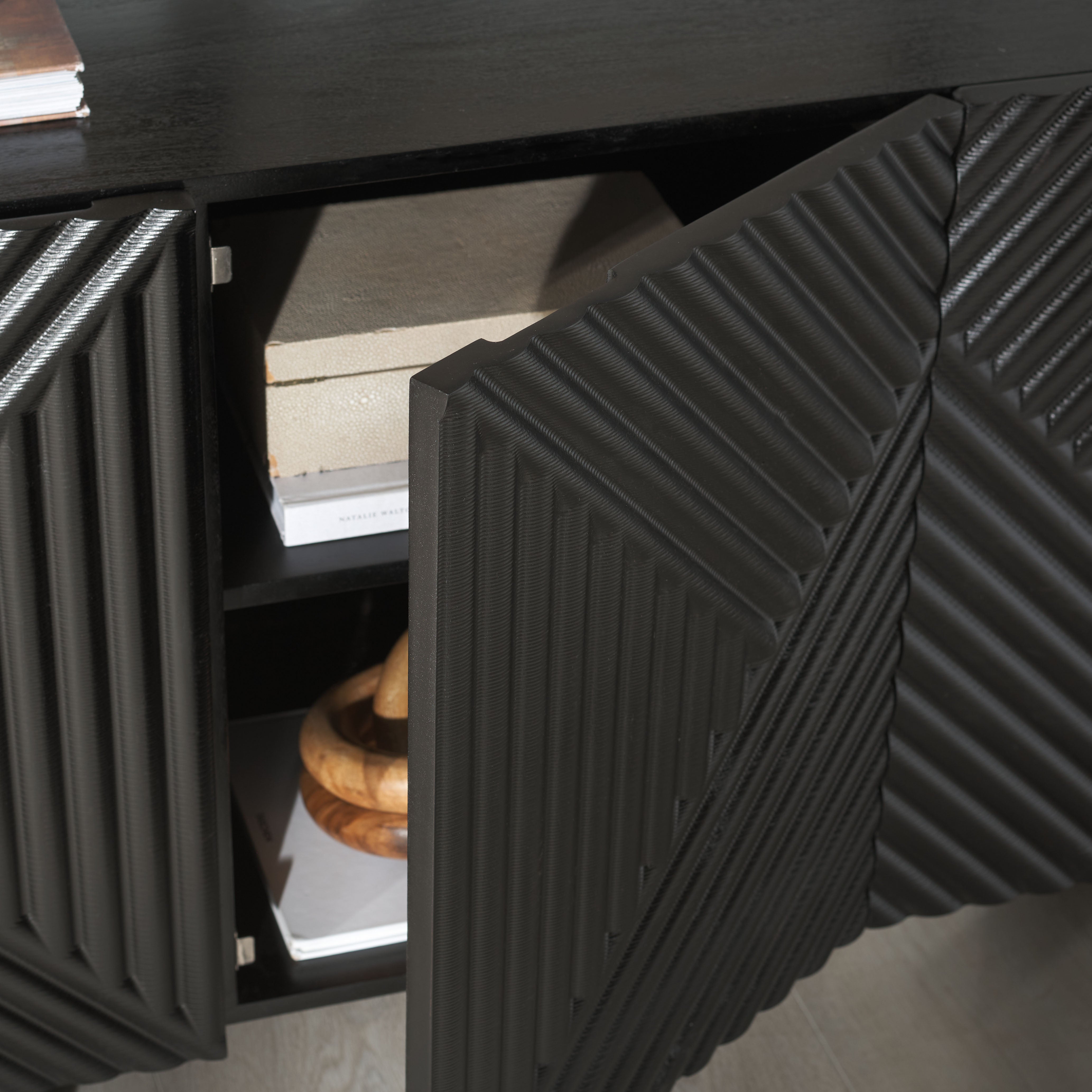 Safavieh Couture Hewitt Wood Sideboard, SFV5765 - Black