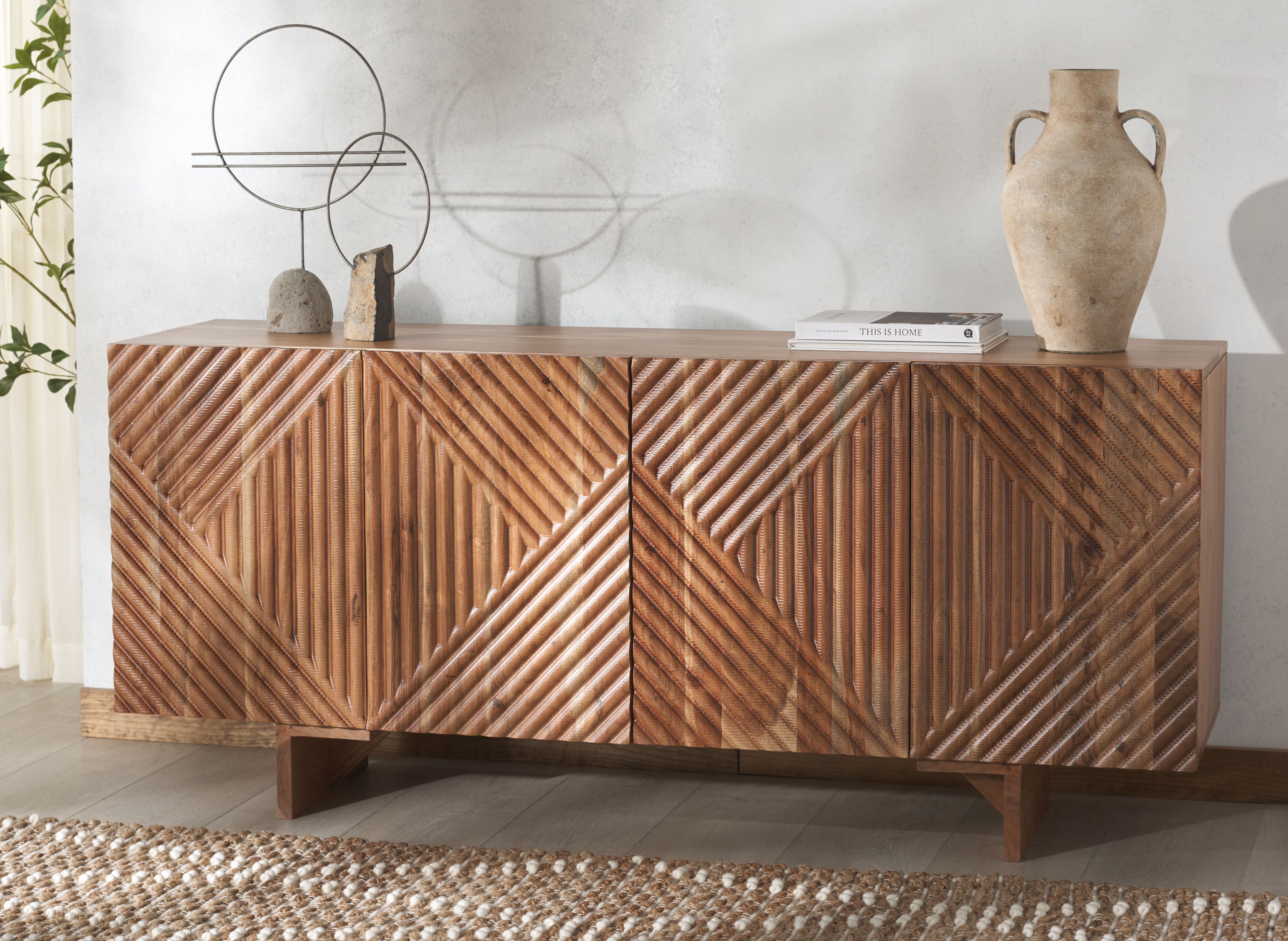 Safavieh Couture Hewitt Wood Sideboard, SFV5765 - Natural