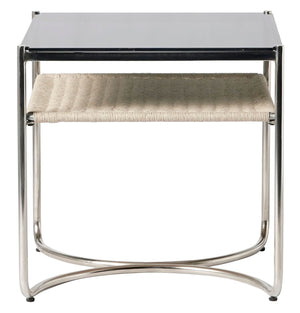 Safavieh Couture Jackiette Black Glass Accent Table, SFV5782