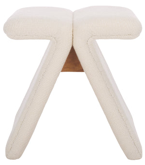 Safavieh Couture Tessabella Teddy Fabric Ottoman, SFV5799