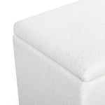 Safavieh Couture Becka Square Boucle Storage Ottoman, SFV6101 - Ivory / Natural