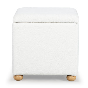Safavieh Couture Becka Square Boucle Storage Ottoman, SFV6101
