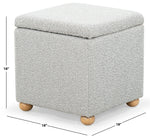 Safavieh Couture Becka Square Boucle Storage Ottoman, SFV6101 - Grey / Natural