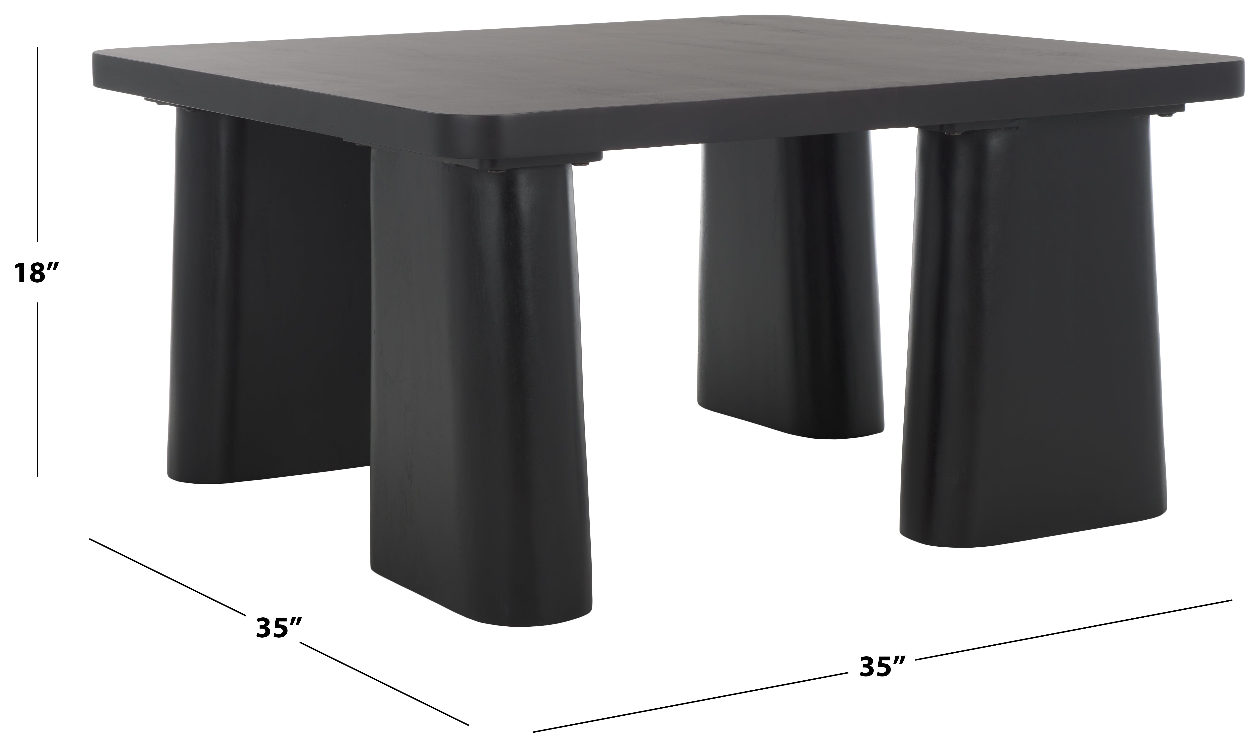 Safavieh Couture Martinelli Wood Coffee Table, SFV6401 - Black