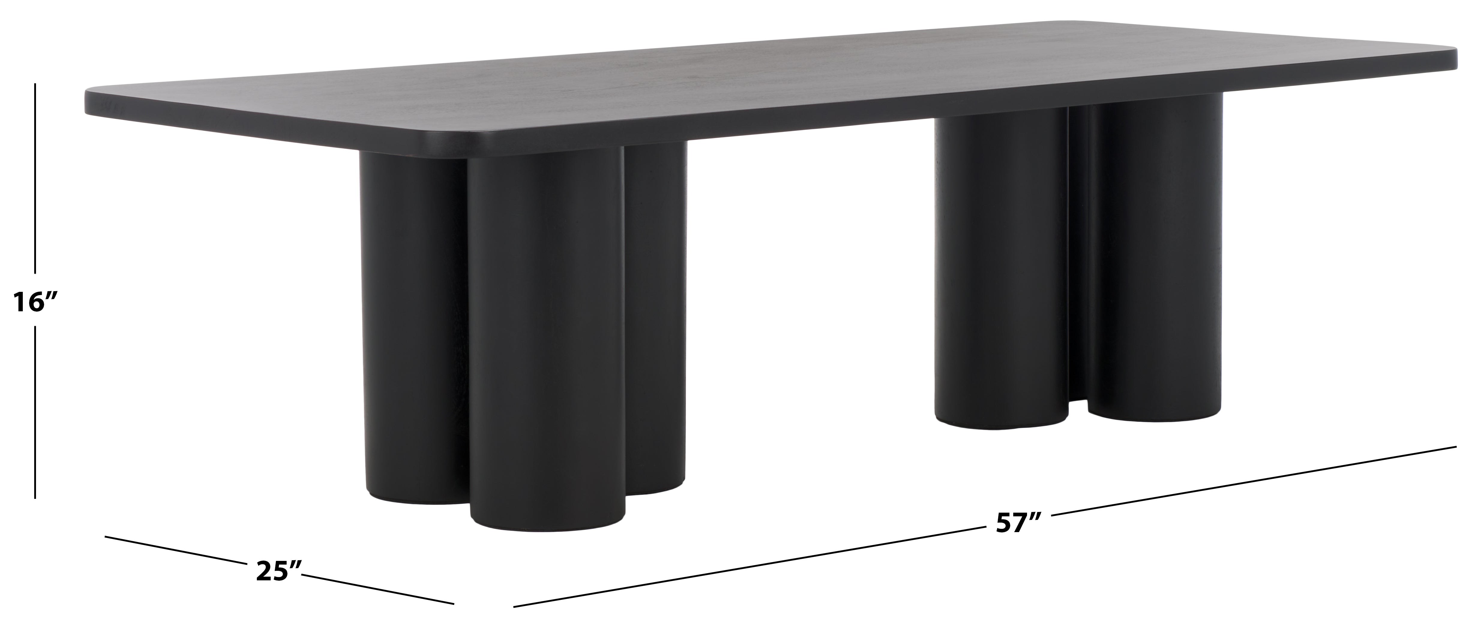 Safavieh Couture Kathalina Rectangle Wood Coffee Table, SFV6402 - Black