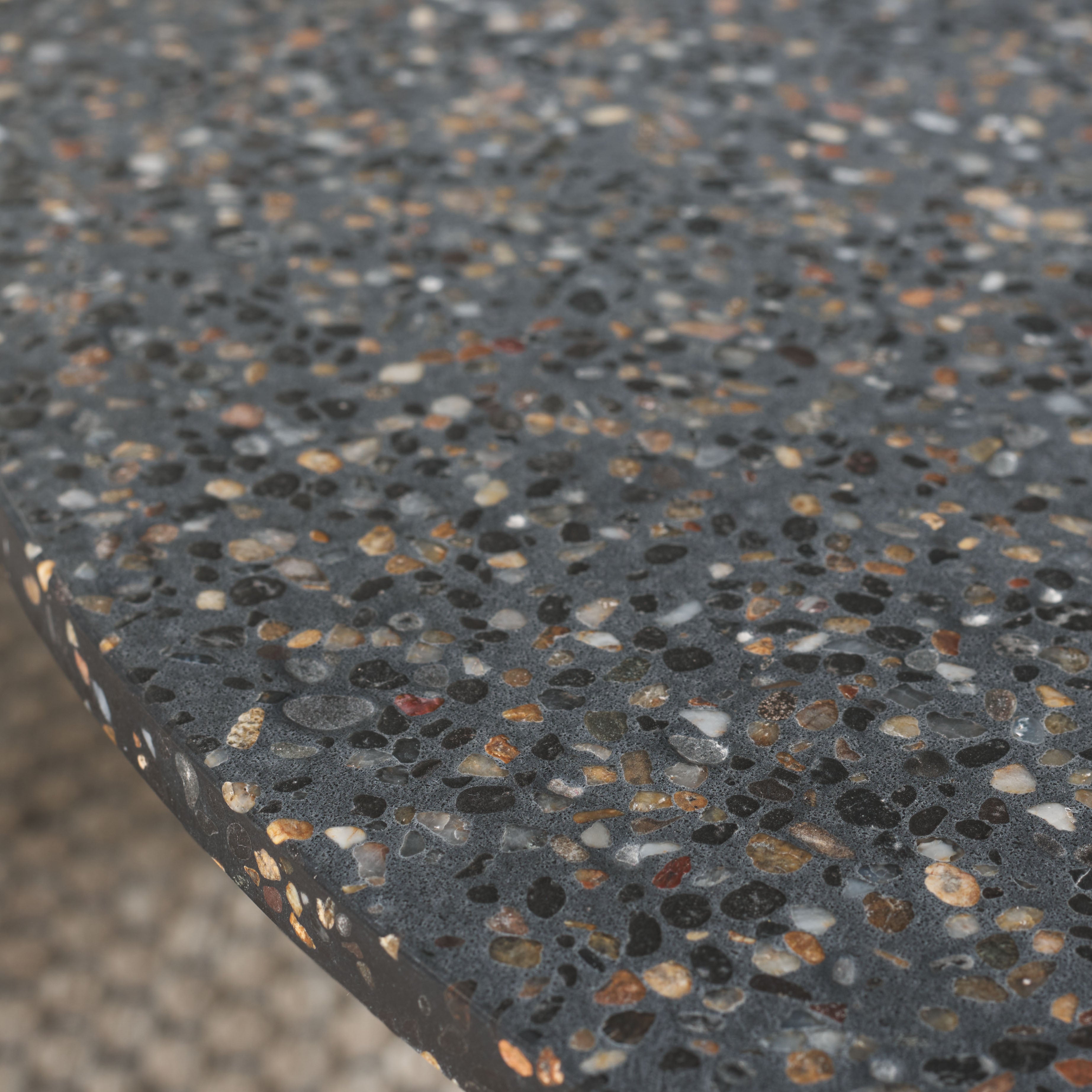 Safavieh Couture Kathalina Round Terrazzo Top Coffee Table, SFV6403 - Black