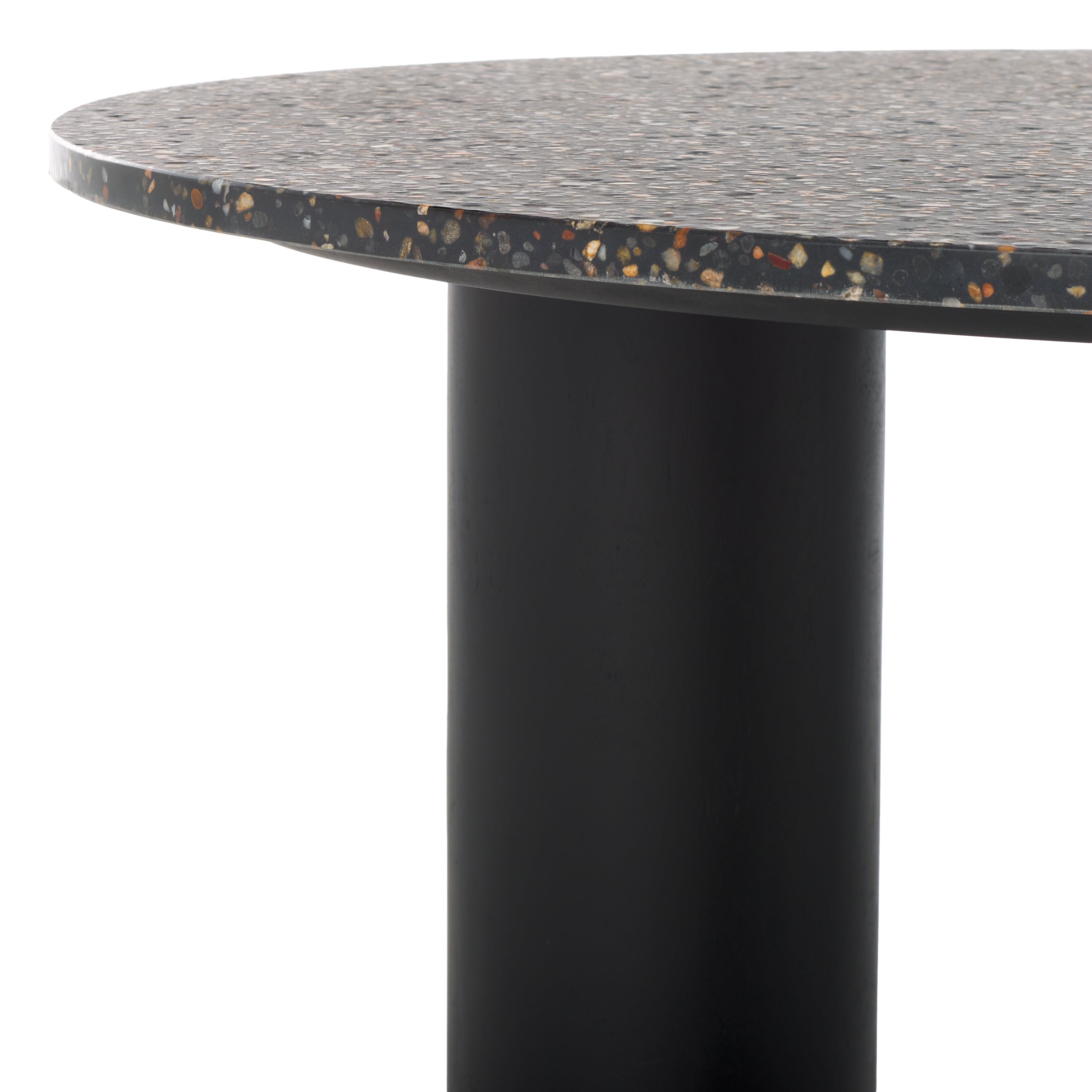 Safavieh Couture Kathalina Round Terrazzo Top Coffee Table, SFV6403 - Black