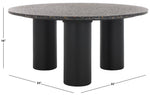 Safavieh Couture Kathalina Round Terrazzo Top Coffee Table, SFV6403 - Black