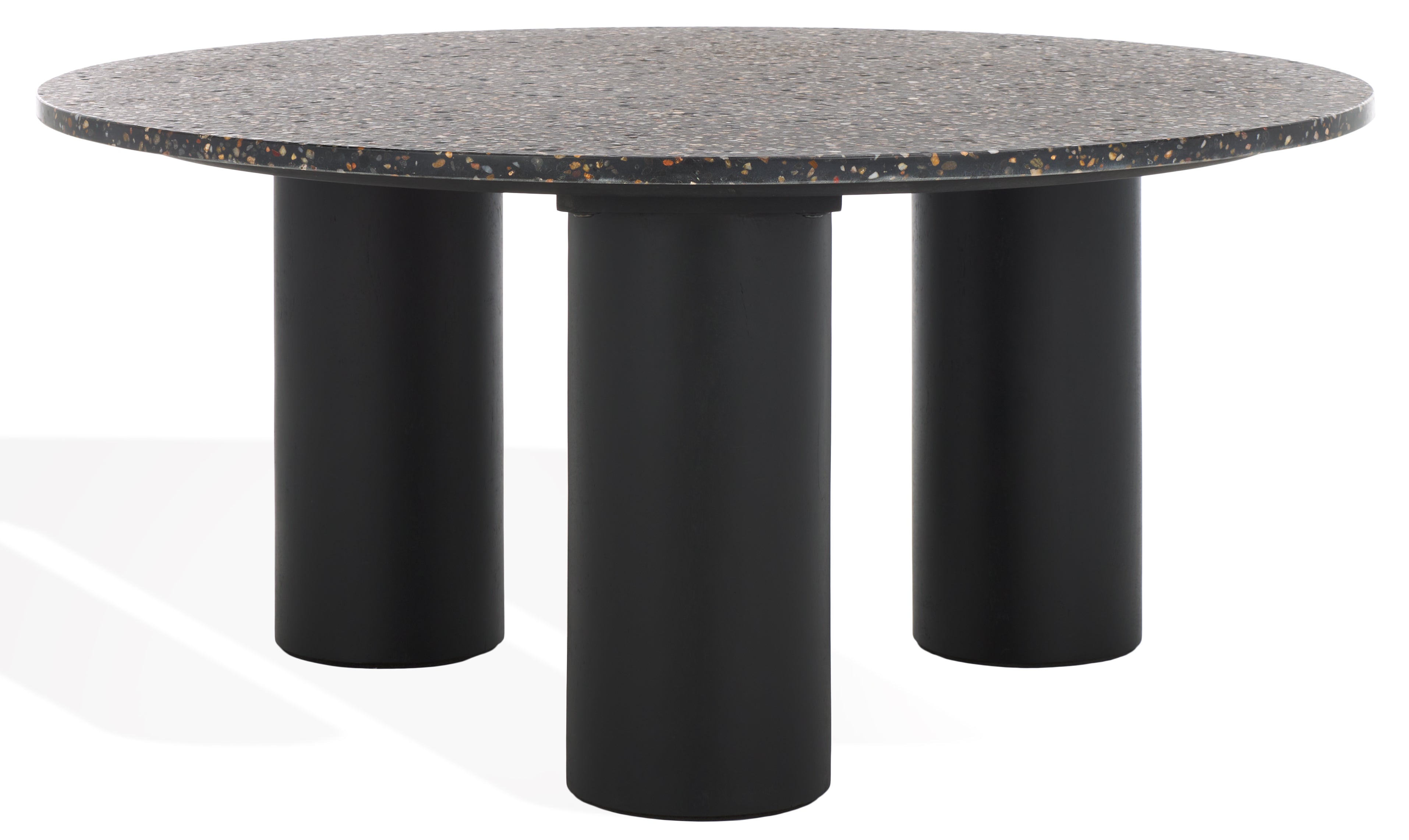 Safavieh Couture Kathalina Round Terrazzo Top Coffee Table, SFV6403 - Black