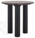 Safavieh Couture Kathalina Round Terrazzo Top Accent Table, SFV6404 - Black