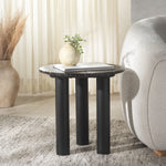 Safavieh Couture Kathalina Round Terrazzo Top Accent Table, SFV6404 - Black
