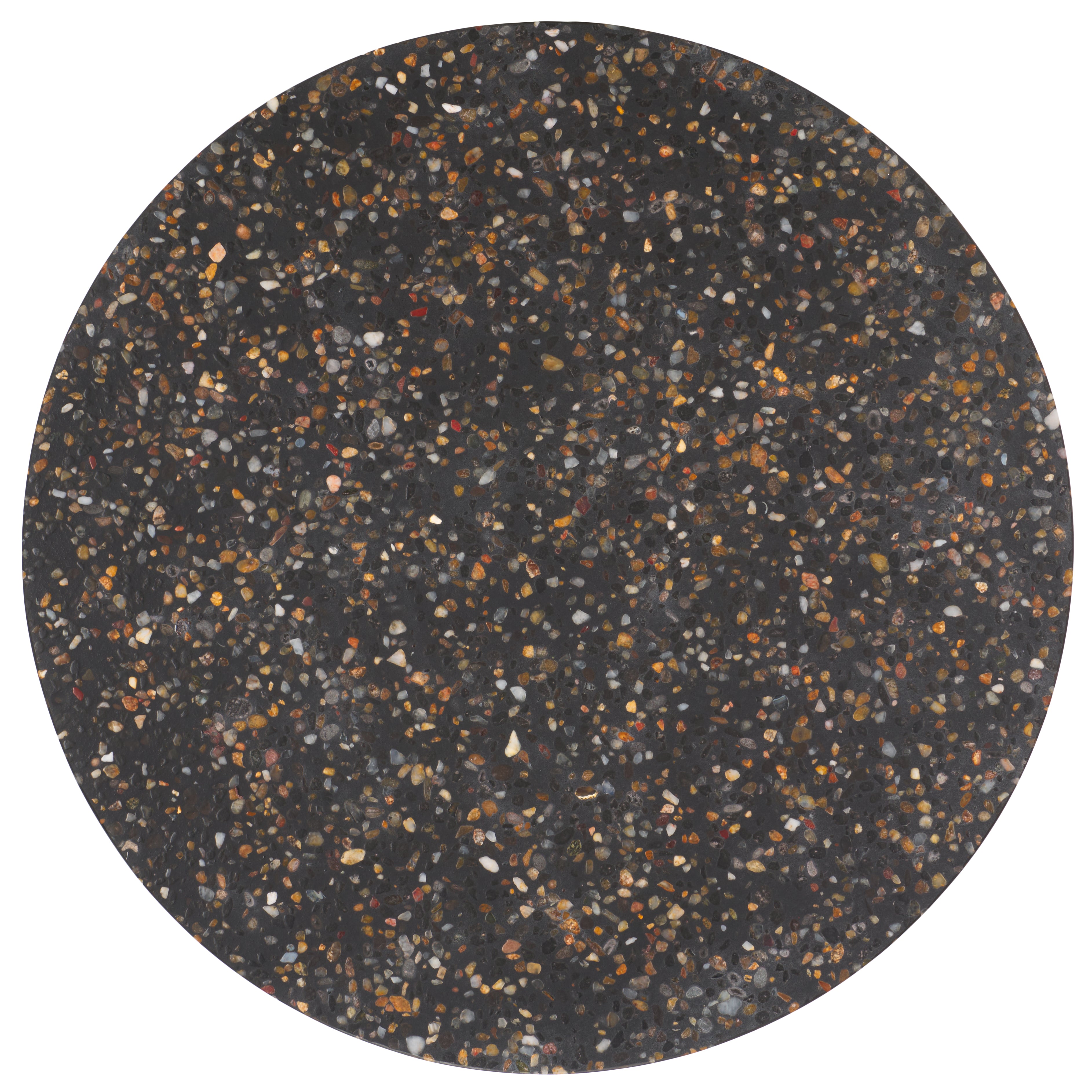 Safavieh Couture Kathalina Round Terrazzo Top Accent Table, SFV6404 - Black