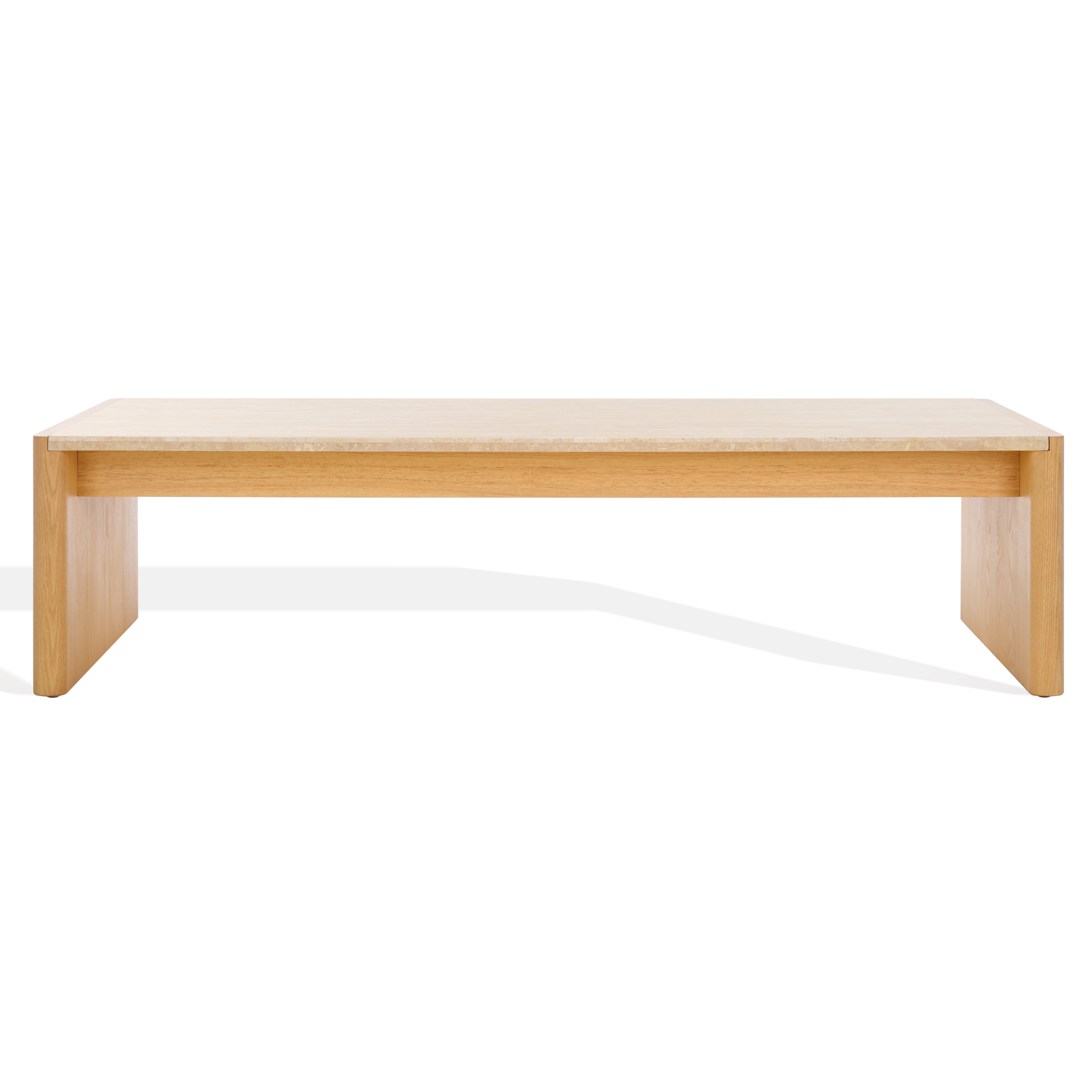 Safavieh Couture Bellarose Travertine Coffee Table, SFV7228 - Natural / Travertine