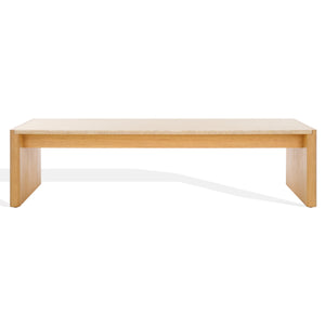 Safavieh Couture Bellarose Travertine Coffee Table, SFV7228