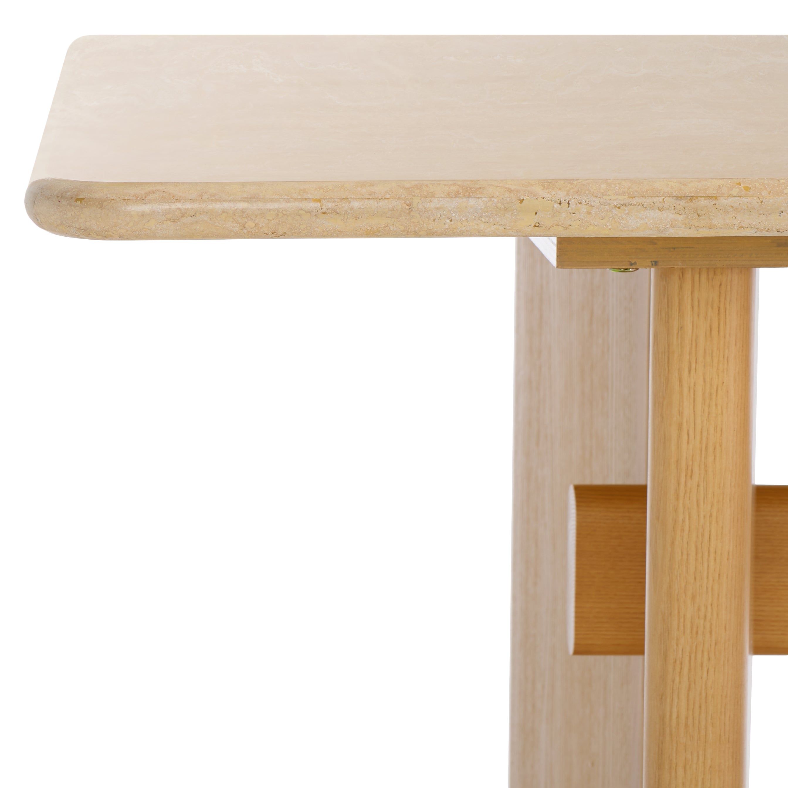 Safavieh Couture Bellarose Travertine Dining Table, SFV7231 - Natural / Travertine