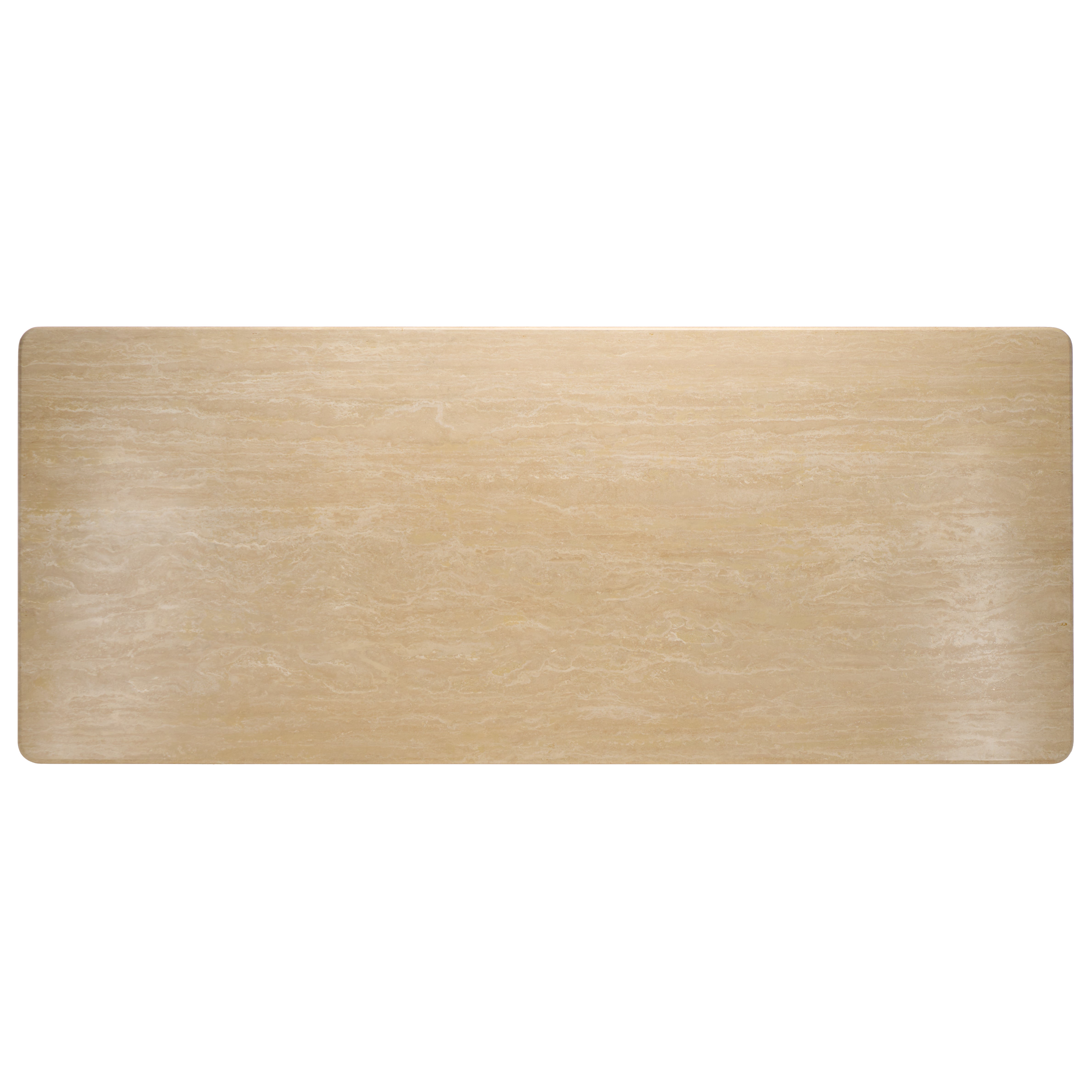 Safavieh Couture Bellarose Travertine Dining Table, SFV7231 - Natural / Travertine