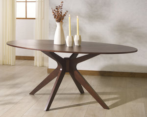 Safavieh Couture Hawkins Wood Oval Dining Table, SFV7241