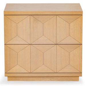 Safavieh Couture Deziree Wood 2 Drawer Nightstand, SFV7243