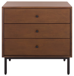Safavieh Couture Trever Wood 3 Drawer Nightstand, SFV7723