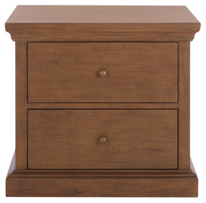 Safavieh Couture Lizzy 2 Drawer Wood Nightstand, SFV7727