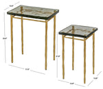 SMOKED GLASS / BRASS