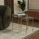 SMOKED GLASS / BRASS