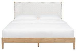 Safavieh Couture Cassity Leather Headboard Bed, SFV8200