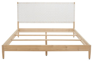Safavieh Couture Cassity Leather Headboard Bed, SFV8200
