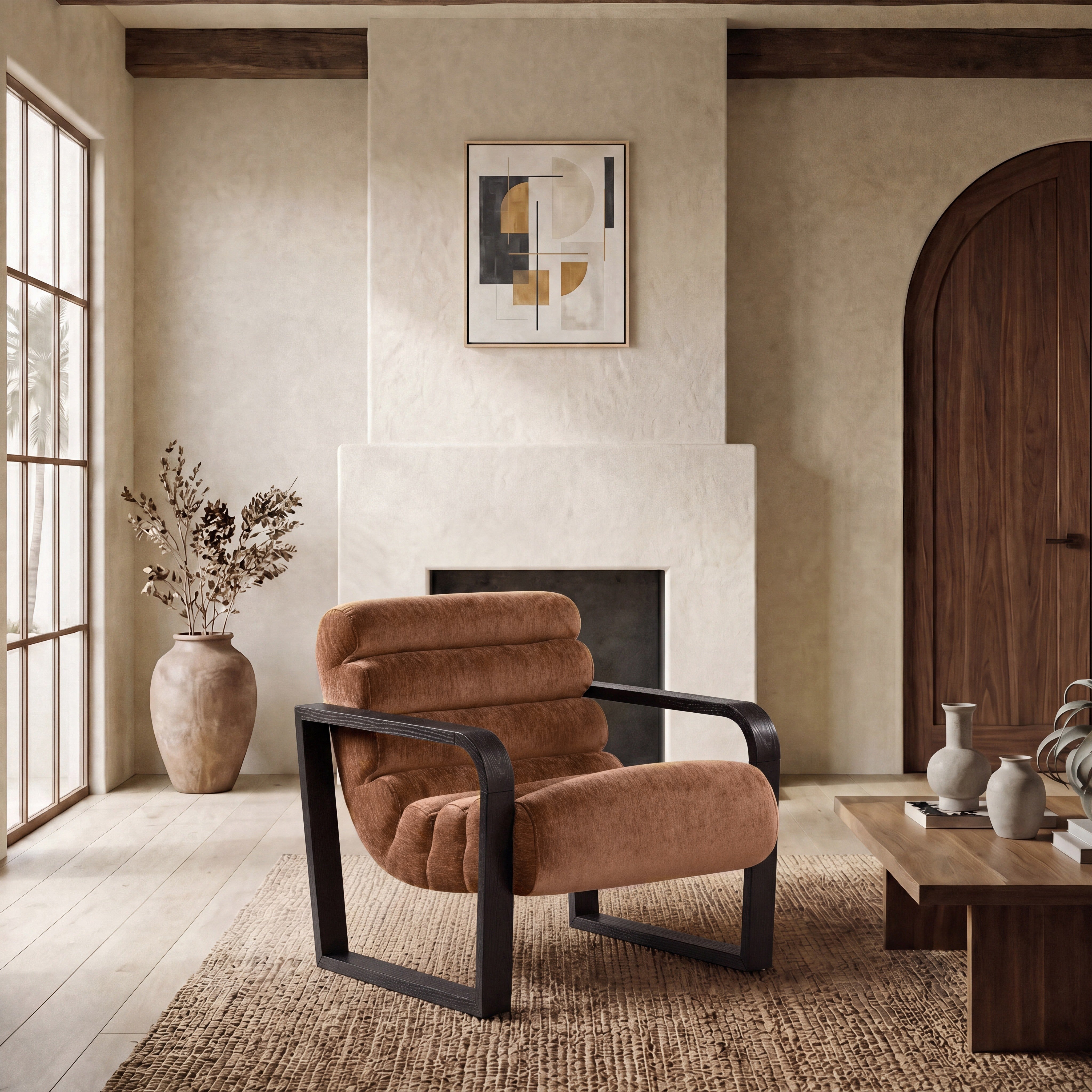 BURNT ORANGE / DARK WALNUT