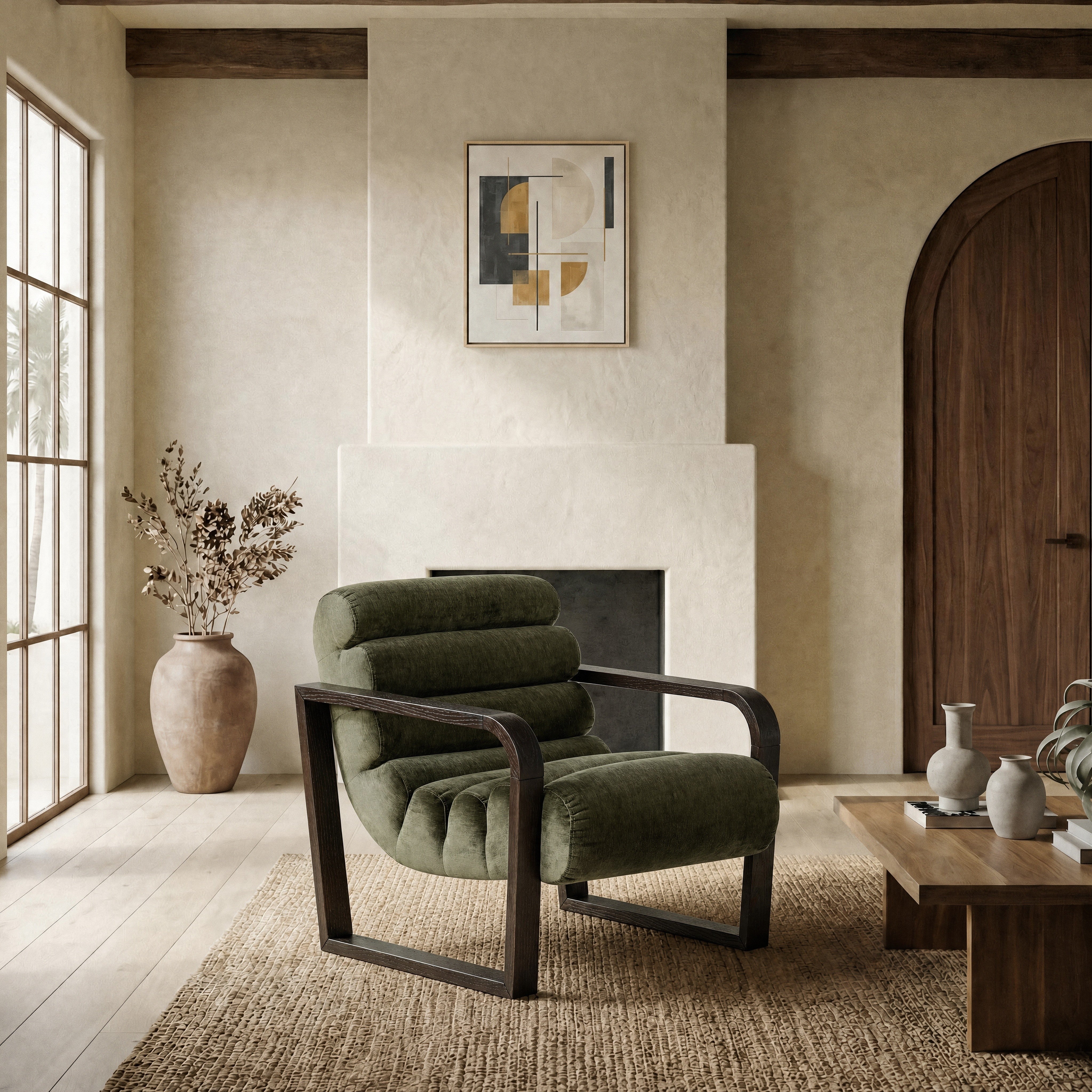 OLIVE GREEN / DARK WALNUT
