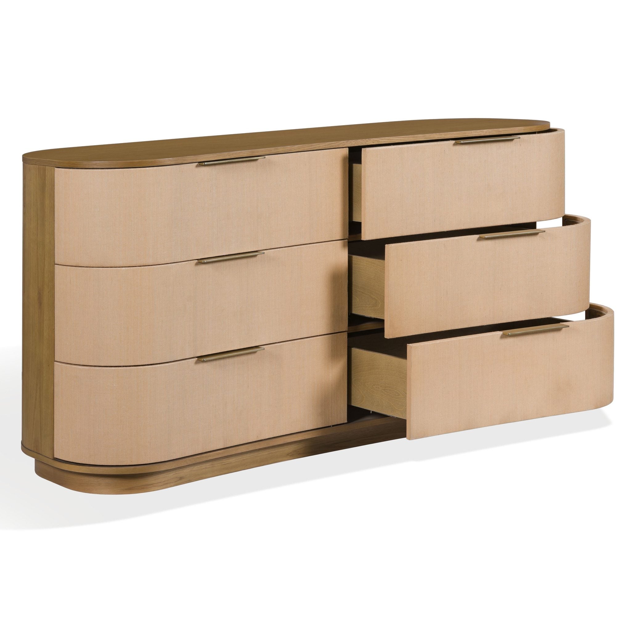 Joanne 6 Drawer Wood Dresser – NATURAL